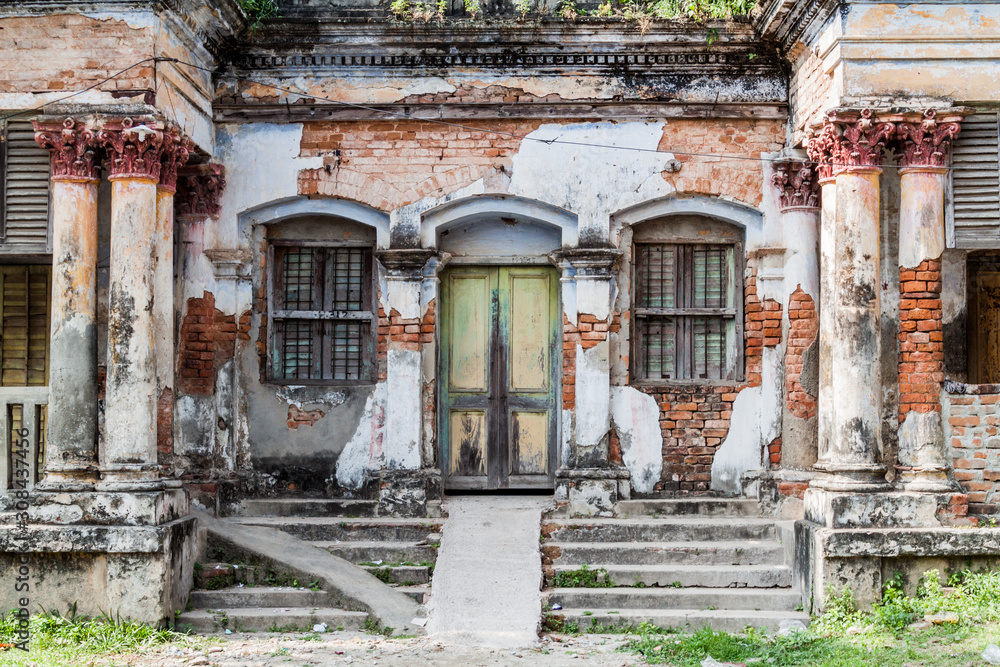 Ruin of an old house in Puthia village, Bangladesh