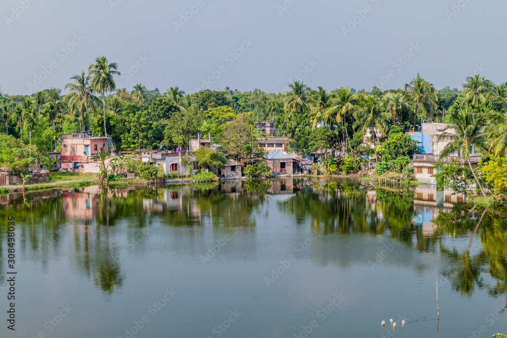 Pond in Puthia village, Bangladesh