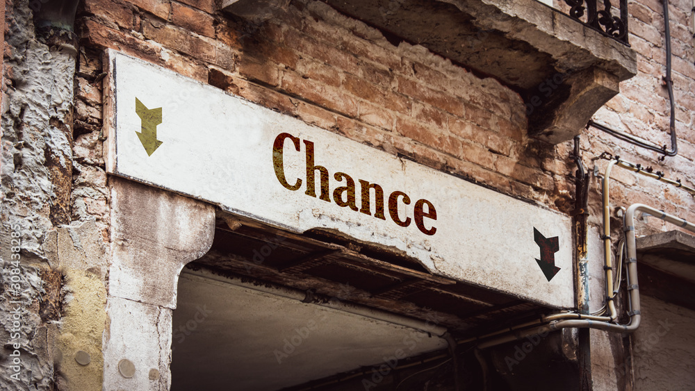 Obraz premium Street Sign to Chance