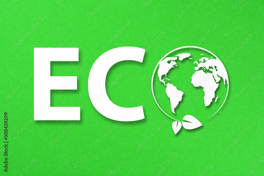 Eco green concept with world map Eco green concept with world map