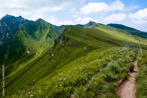 Hhiking trails in the mountains in France photo