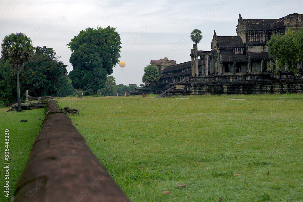 Part of the Angkor Wat temple building. Archaeological Park, Siem Reap, Cambodia.