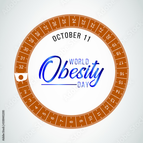 Vector illustration of World Obesity Day celebration on October 11th