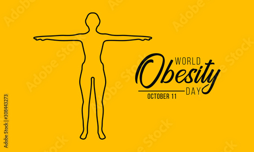 Vector illustration of World Obesity Day celebration on October 11th