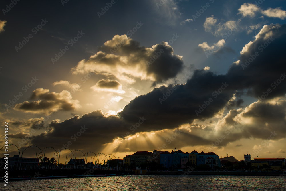 Curacao / Curacao - 05.01.2013. Sunset in the bay of Curacao Curacao / Curacao - 05.01.2013. Sunset in the bay of Curacao