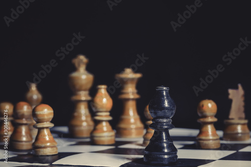 chess pieces on a board