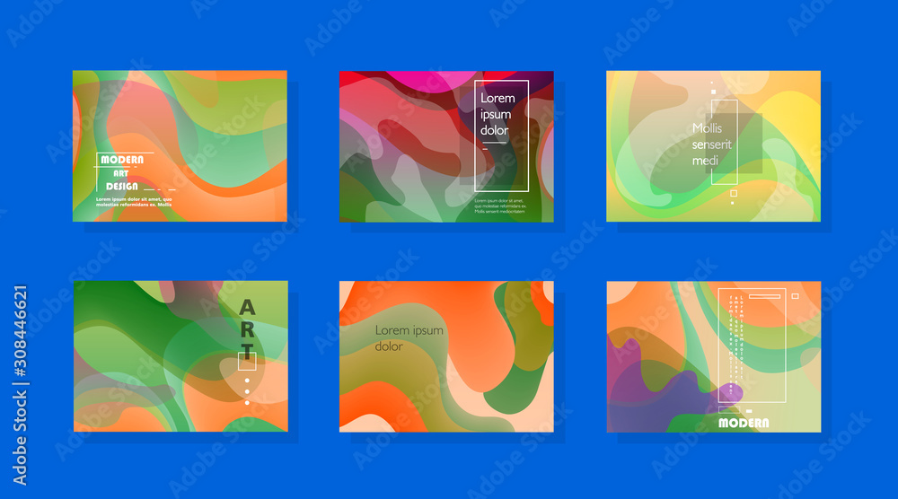 Set of horizontal a4 covers, brochure, flyer template design with abstract background Set of horizontal a4 covers, brochure, flyer template design with abstract background