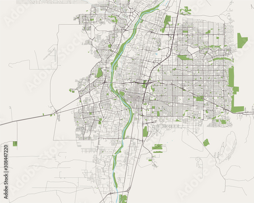 map of the city of Albuquerque, USA