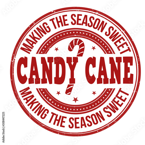 Candy cane sign or stamp
