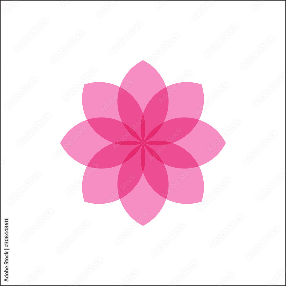 Flower beautifull abstract icon nature spa vector Flower beautifull abstract icon nature spa vector