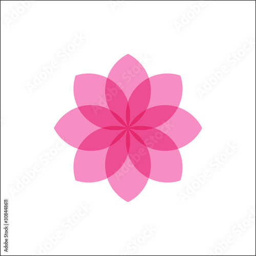 Flower beautifull abstract icon nature spa vector