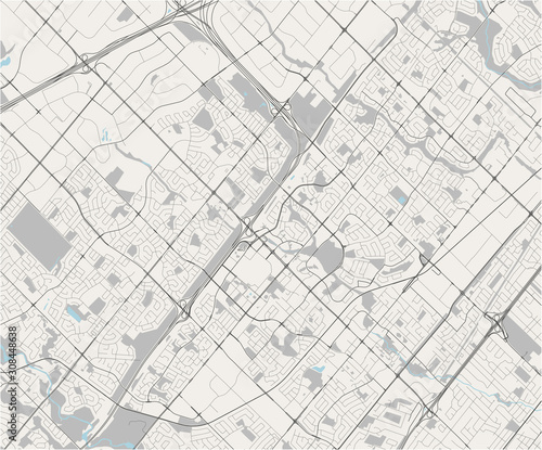 map of the city of Mississauga, Canada photo