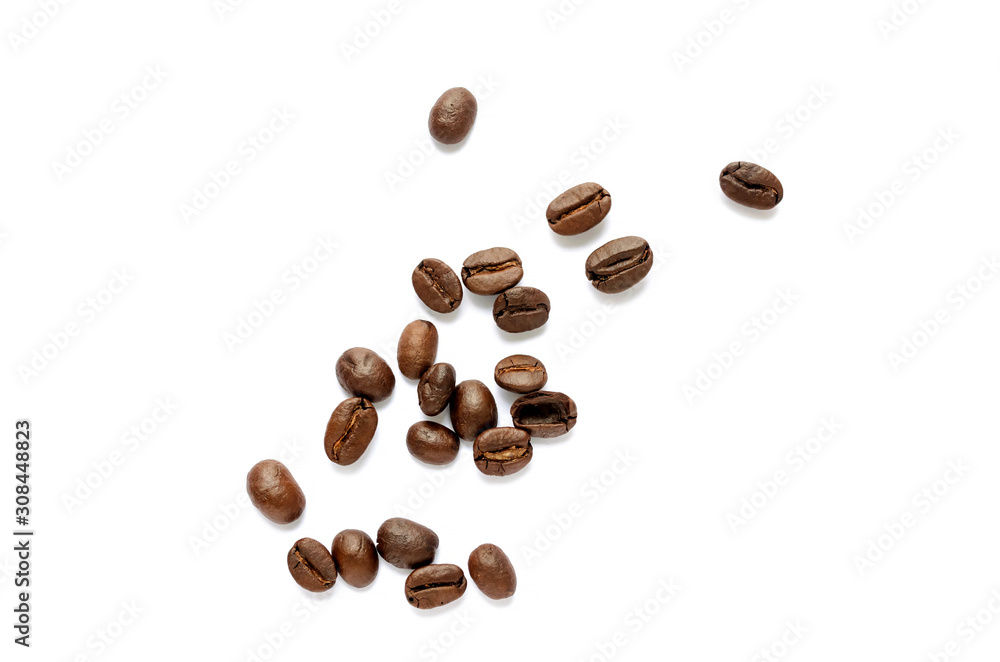 Coffee beans. Isolated on a white background. Coffee beans. Isolated on a white background.