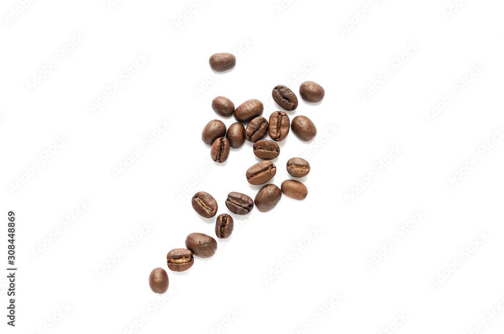 Coffee beans. Isolated on a white background. Coffee beans. Isolated on a white background.