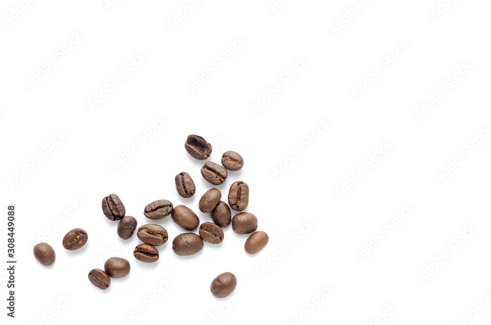 Coffee beans. Isolated on a white background. Coffee beans. Isolated on a white background.