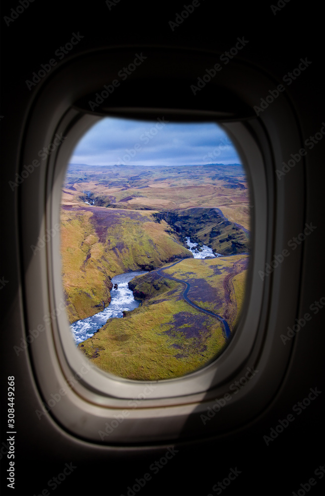 The Highlands in Iceland form the air