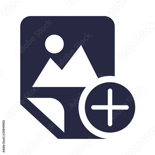 Free Download Image file adding symbol glyph vector illustration - GFXLoad