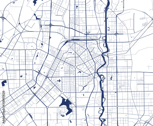 map of the city of Changchun, China photo