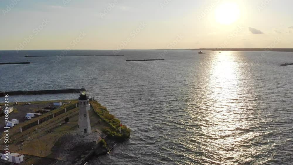 aerial view of Lake Erie from Buffalo New York aerial view of Lake Erie from Buffalo New York