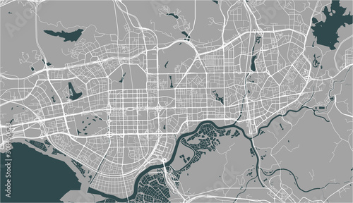 map of the city of Shenzhen, China photo