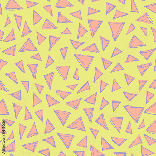 Abstract seamless pattern. Vector drawing with a pen.