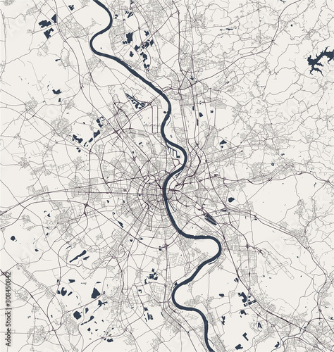 map of the city of Cologne, Germany photo