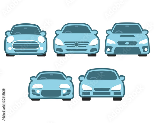 car symbol icon set isolated