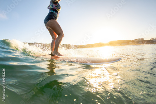 Surf sunset girl