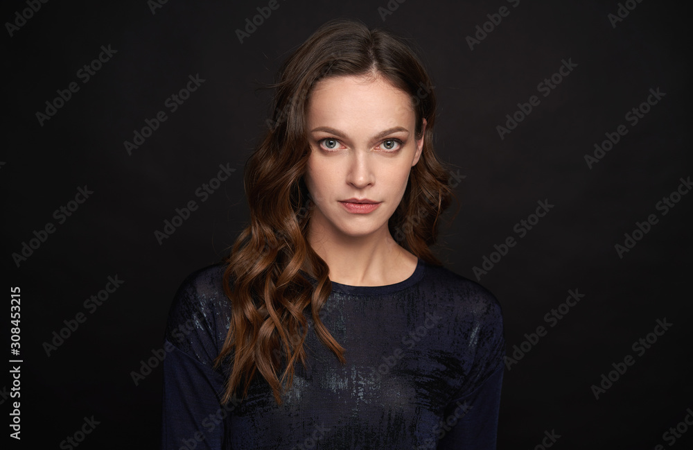 Fototapeta premium Beautiful woman face studio shot
