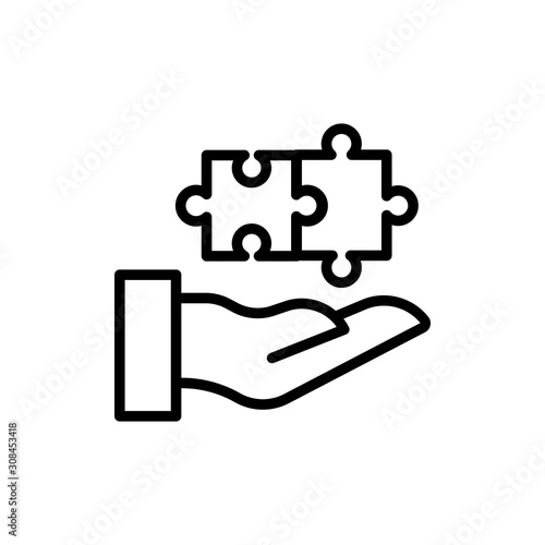 Simple solution line icon.