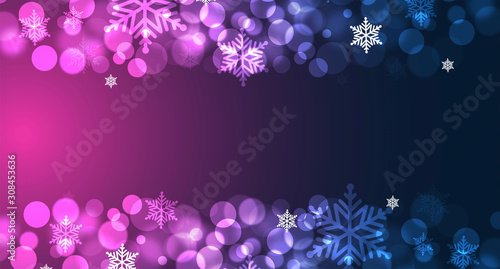 Cartolina di Natale con cornice illuminata