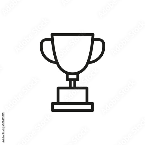 Simple trophy line icon.