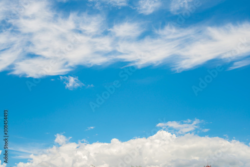 Natural blue sky with cloud closeup or background.