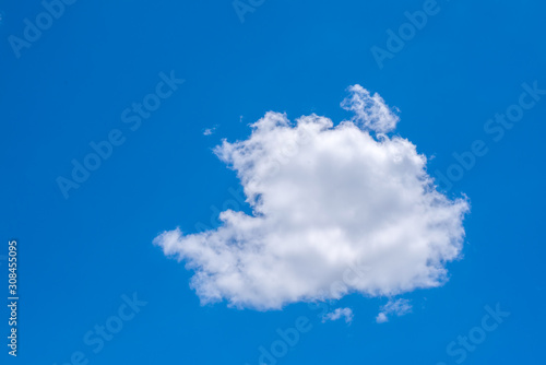 Natural blue sky with cloud closeup or background. 