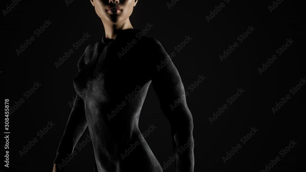 Sexy woman's breasts and nipples through the elegant hoody Sexy woman's breasts and nipples through the elegant hoody
