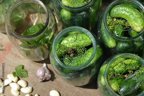 Cucumbers. Homemade food. Natural products from the garden. Village, cottage, farm, cellar. Tasty and healthy. Preservation. Blanks for the winter