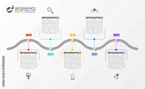 Infographic design template. Creative concept with 5 steps