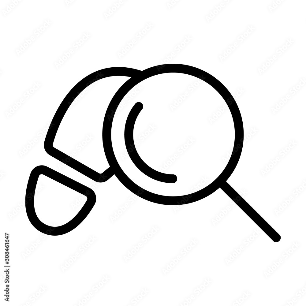 traces of the criminal icon vector. Thin line sign. Isolated contour symbol illustration traces of the criminal icon vector. Thin line sign. Isolated contour symbol illustration