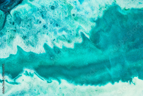 Original epoxy resin abstract art close up