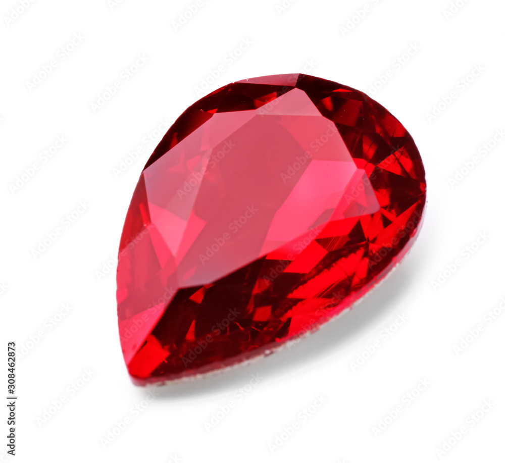 Precious stone for jewellery on white background Precious stone for jewellery on white background