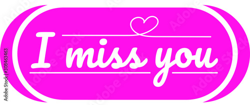 vector font i miss you