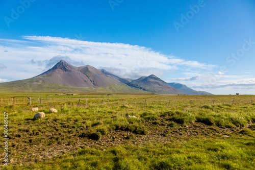Rough and deserted area on Iceland in summer