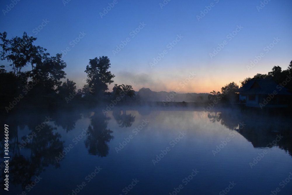 a beautiful of first sunlight on resort background somewhere in Thailand. a beautiful of first sunlight on resort background somewhere in Thailand.