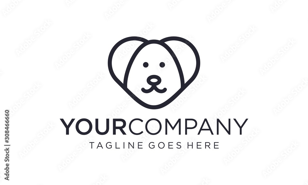 Pet dog logo design concept Pet dog logo design concept