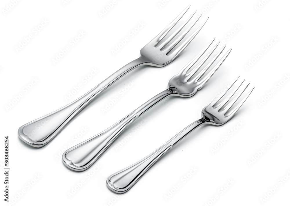 Stainless steel fork isolated on white background Stainless steel fork isolated on white background