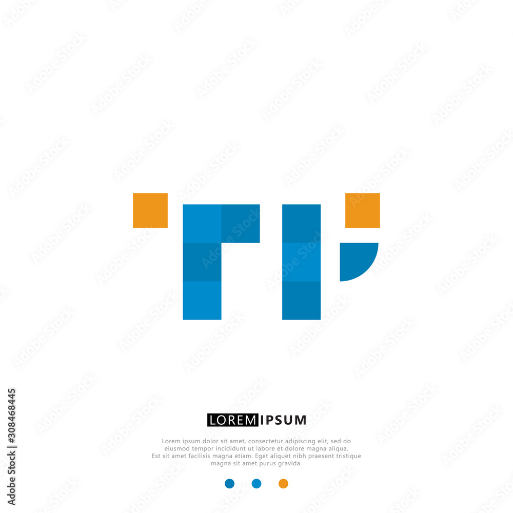 TP T P Logo Monogram with Blue and yellow Colors. modern letter logo design TP T P Logo Monogram with Blue and yellow Colors. modern letter logo design