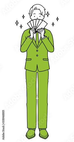 An office worker who makes money.