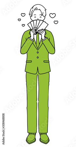 An office worker who makes money.