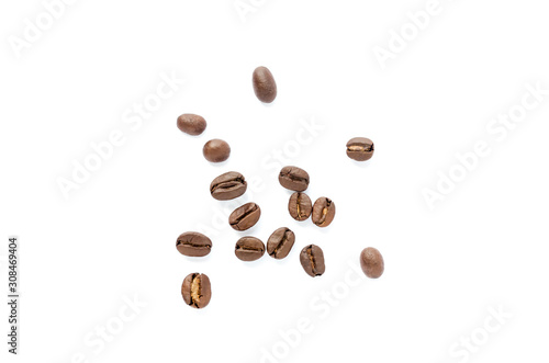 Coffee beans. Isolated on a white background.