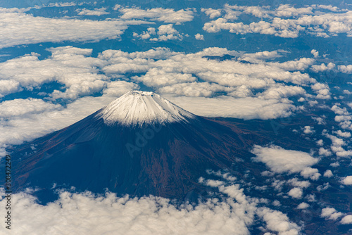 Aerial view of Fuji